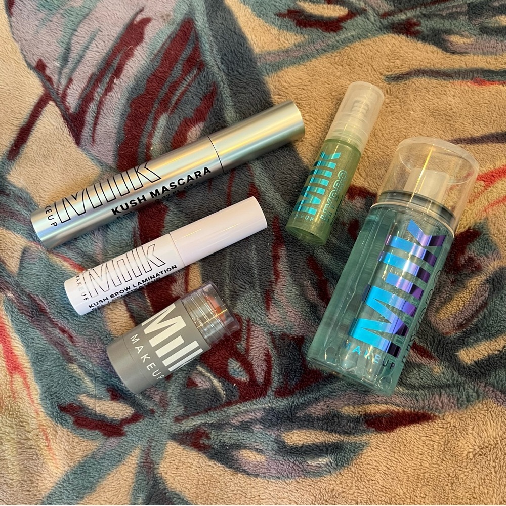 MILK bundle Hydro grip set spray kush mascara& brow gel blush stick mini primer